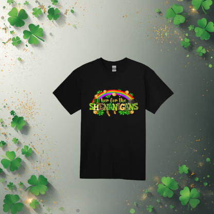 Here for the Shenanigans — St. Patrick’s Day Rainbow Tee