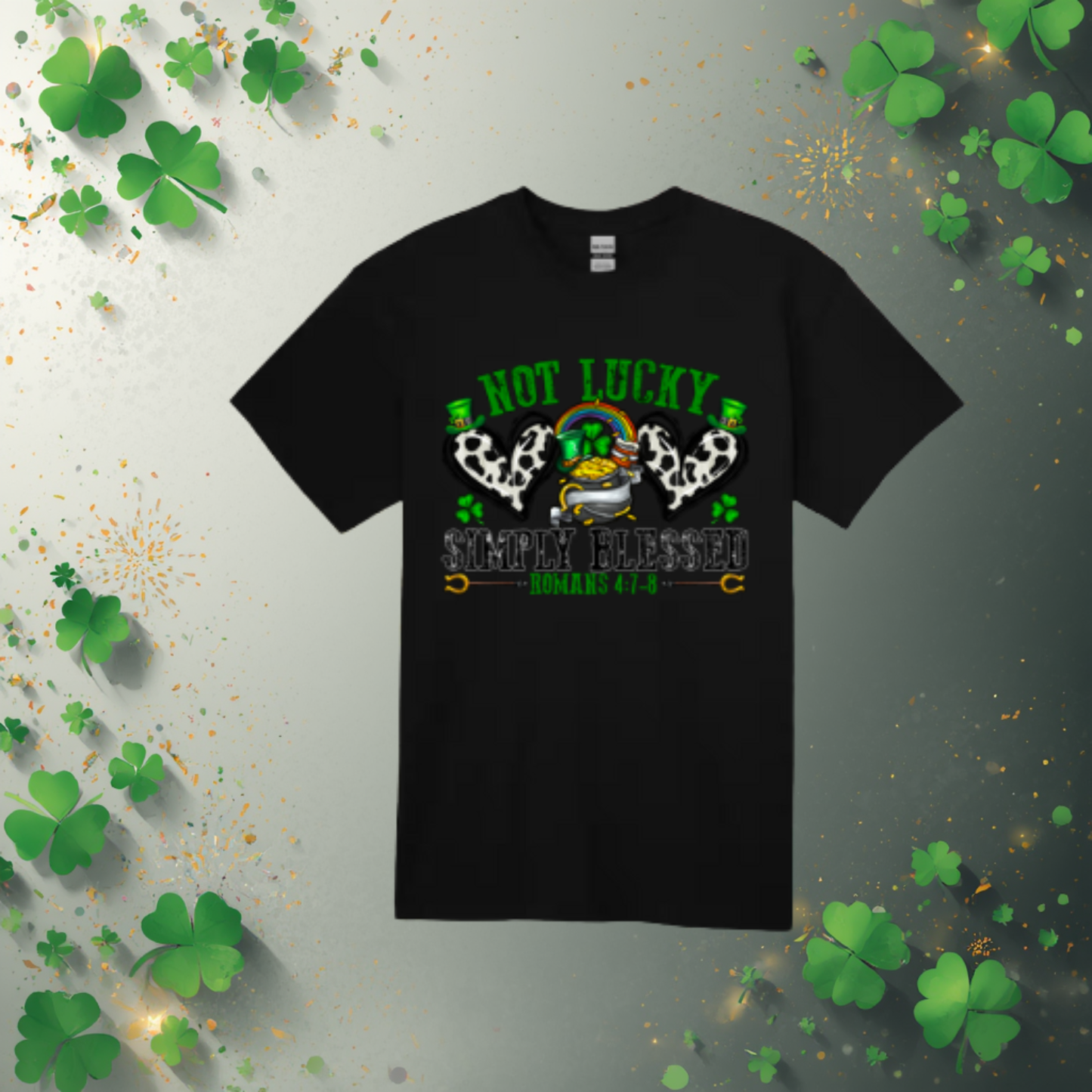 Not Lucky, Simply Blessed — Romans 4:7–8 St. Patrick’s Day Tee