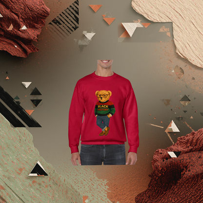 Black History Bear Crewneck Sweatshirt