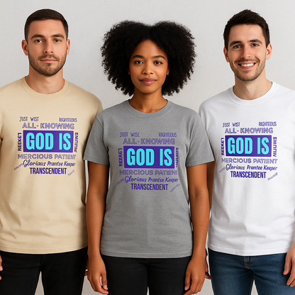 Short Sleeve Shirt - God Is Purple & Teal
