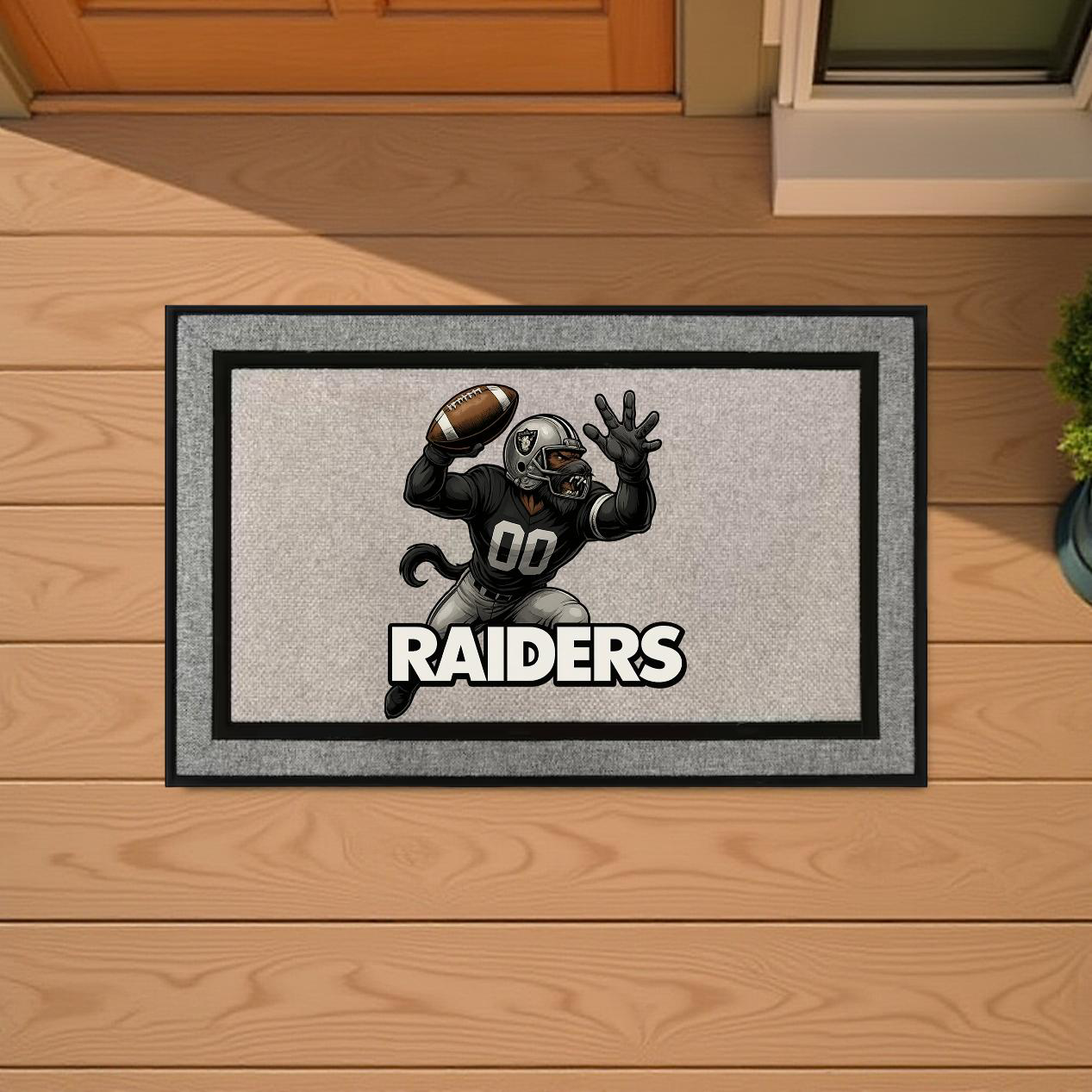 Las Vegas Raiders Inspired Door Mat