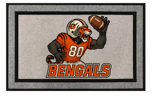 Cincinnati Bengals Inspired Door Mat