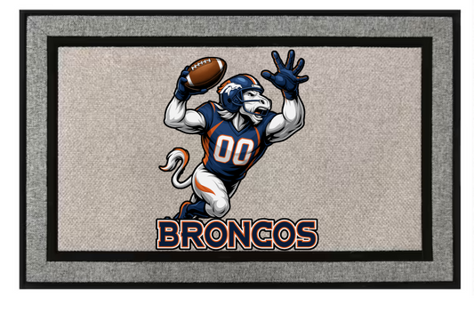 Denver Broncos Inspired Door Mat