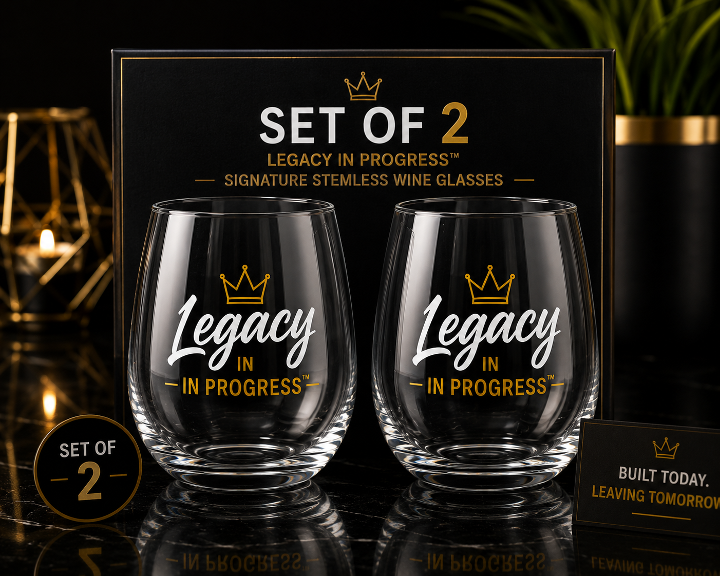 Legacy in Progress™ Signature Stemless Wine Glass