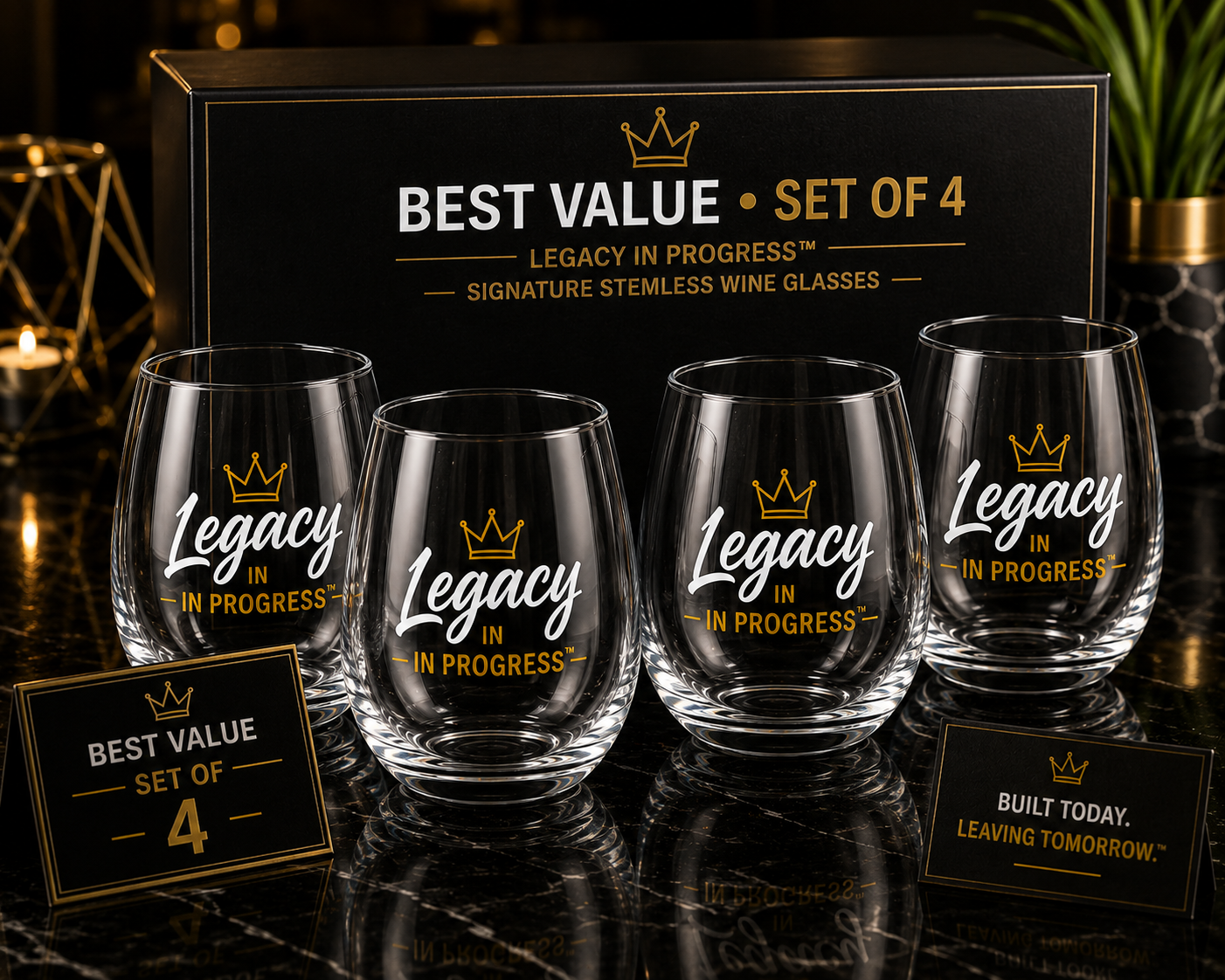 Legacy in Progress™ Signature Stemless Wine Glass