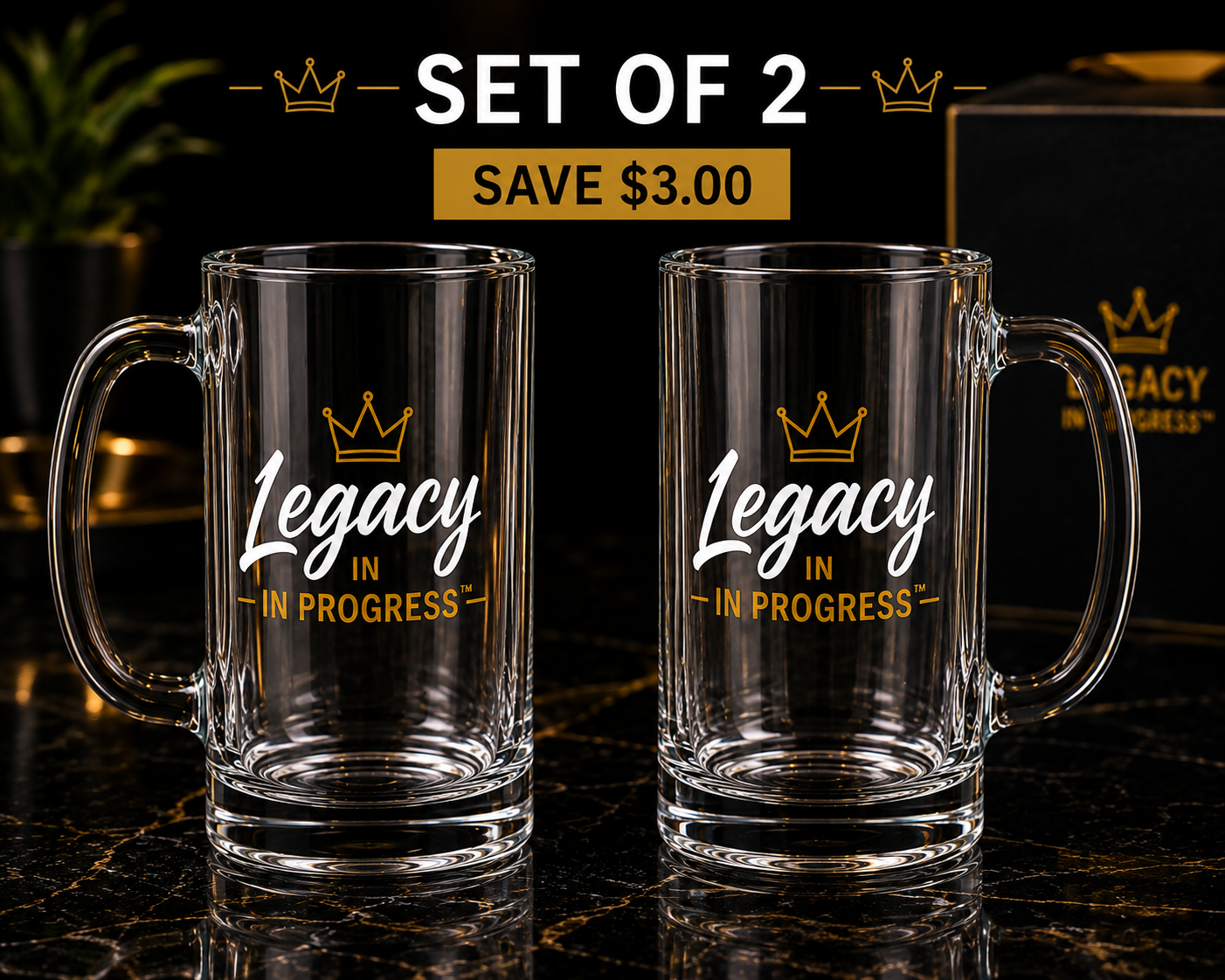 Legacy in Progress™ Signature 26.5 oz. Glass Mug