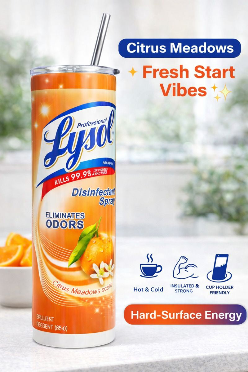 Citrus Meadows Vibes UV DTF 20oz Skinny Tumbler