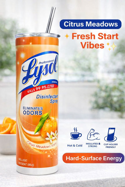 Citrus Meadows Vibes UV DTF 20oz Skinny Tumbler