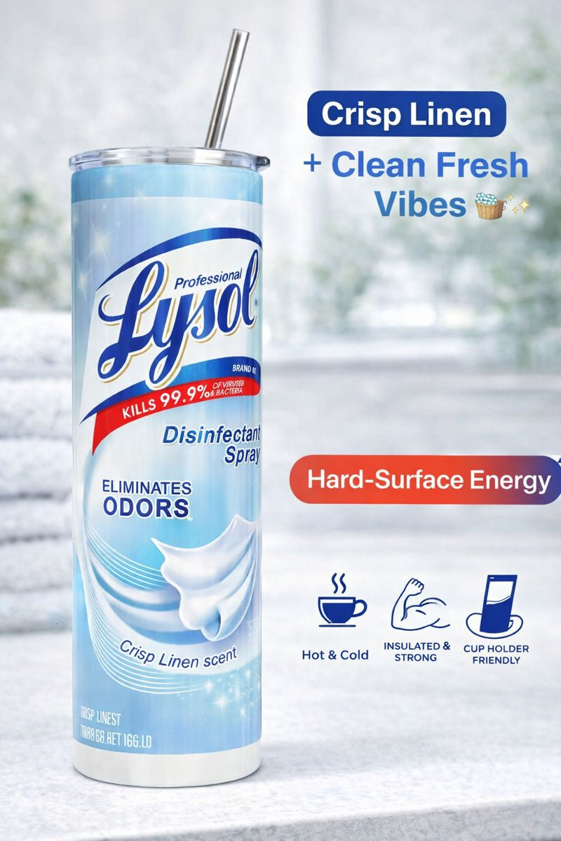 Crisp Linen Vibes UV DTF 20oz Skinny Tumbler