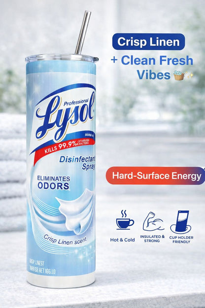 Crisp Linen Vibes UV DTF 20oz Skinny Tumbler