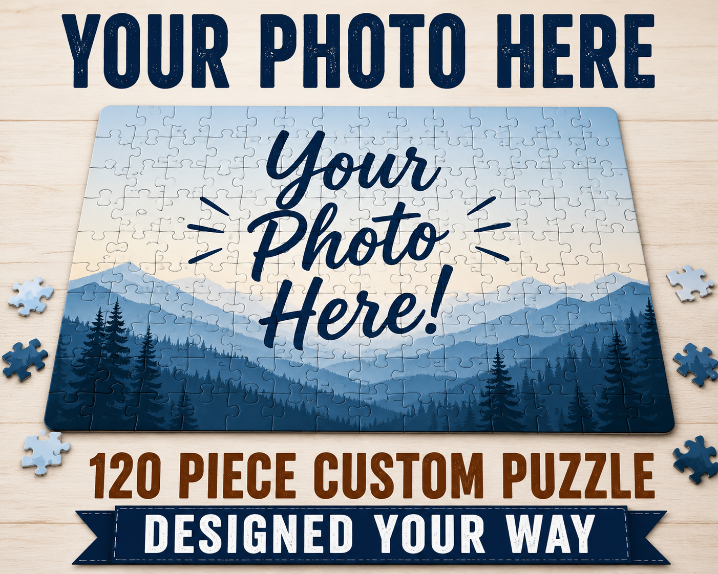 ART's Exclusive Custom Photo Puzzle | 120-Piece Personalized Jigsaw Puzzle | Designed Your Way