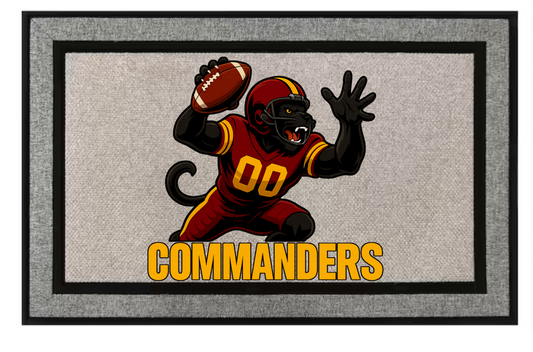 Washington Commanders Inspired Door Mat