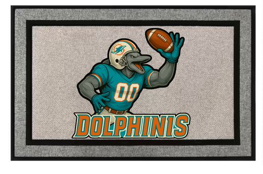 Miami Dolphins Inspired Door Mat