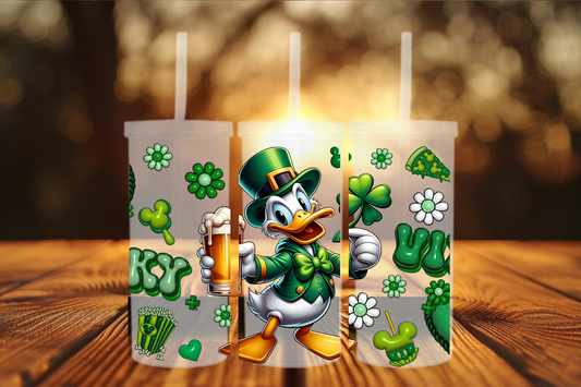 Lucky & Lit — St. Patrick’s Day Duck-Themed Cold Cup