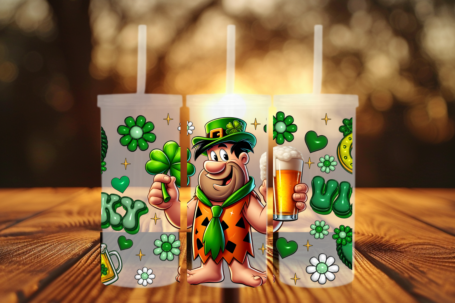 Caveman Lucky Cheers — St. Patrick’s Day Cold Cup Design