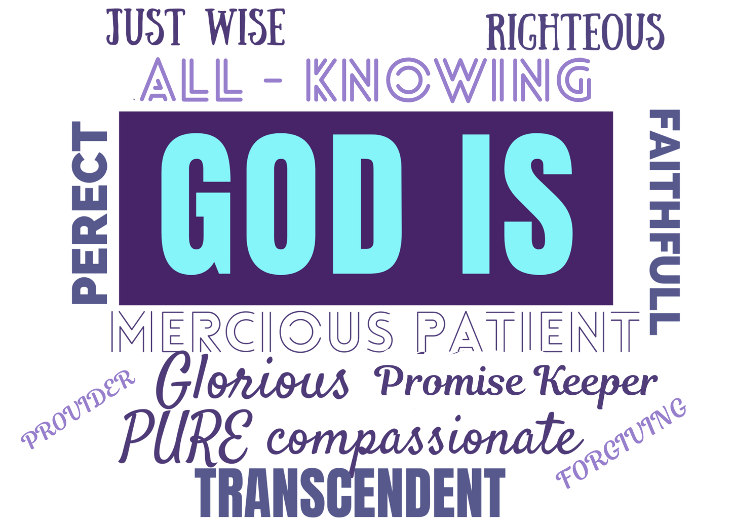 Short Sleeve Shirt - God Is Purple & Teal