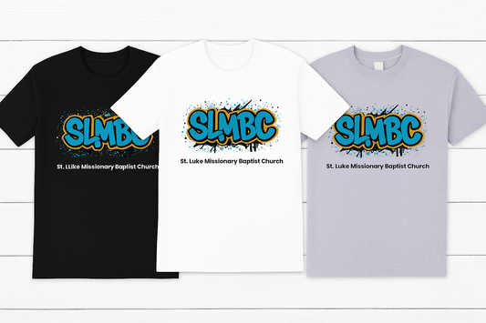 St. Luke Blue Graffiti T-Shirt