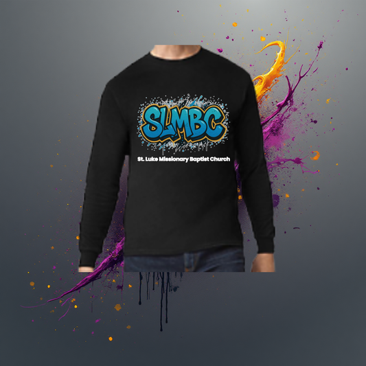 St. Luke SLMBC Graffiti Long Sleeve Tee – Bold Faith, Everyday Style – Adult