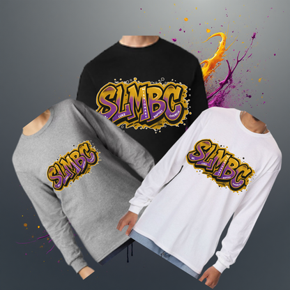 St. Luke SLMBC Graffiti Long Sleeve Tee – Purple & Gold Edition – Adult