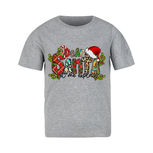 Christmas - Short Sleeve Shirt:  Dear Santa Let Me Explain