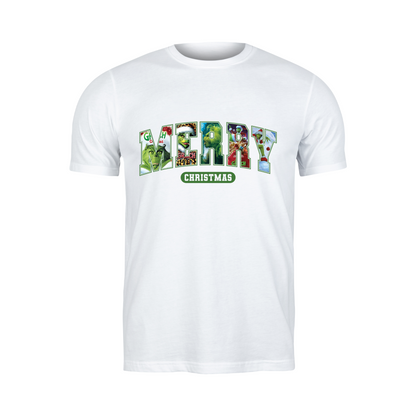 Christmas - Short Sleeve Shirt: MERRY Grinch