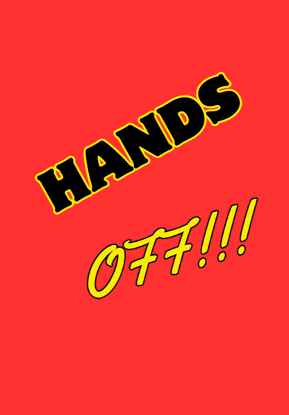 “Hands Off!!!” Luggage Tag