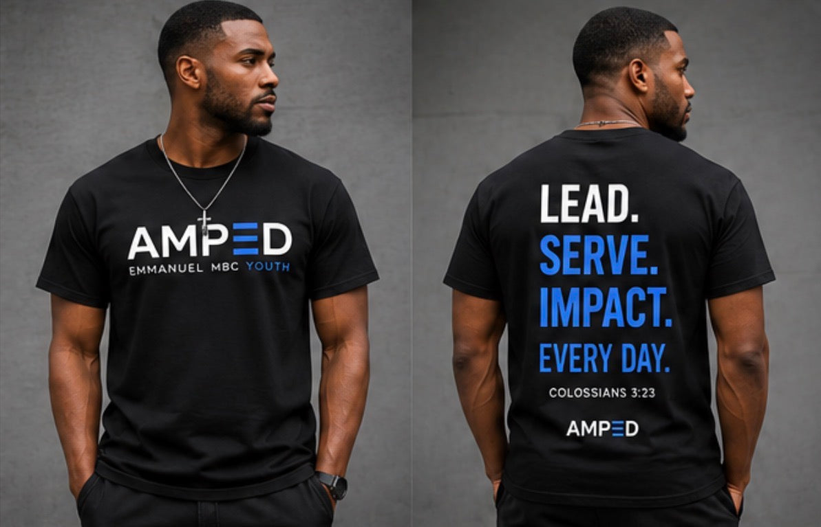 AMPED Blue Leadership Tee