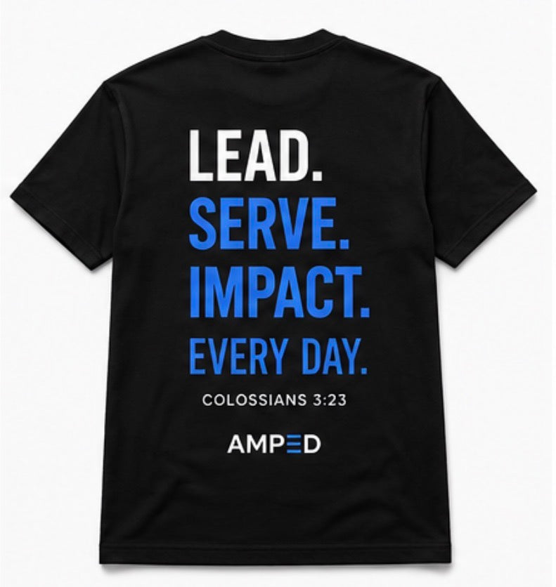 AMPED Blue Leadership Tee