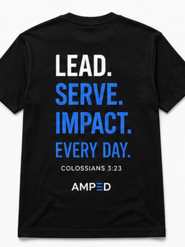 AMPED Blue Leadership Tee