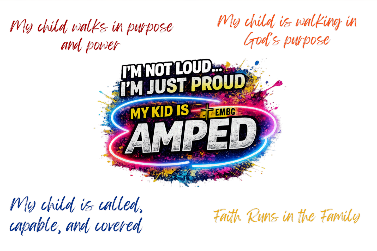 AMPED Proud Parent Clear Cup with Straw