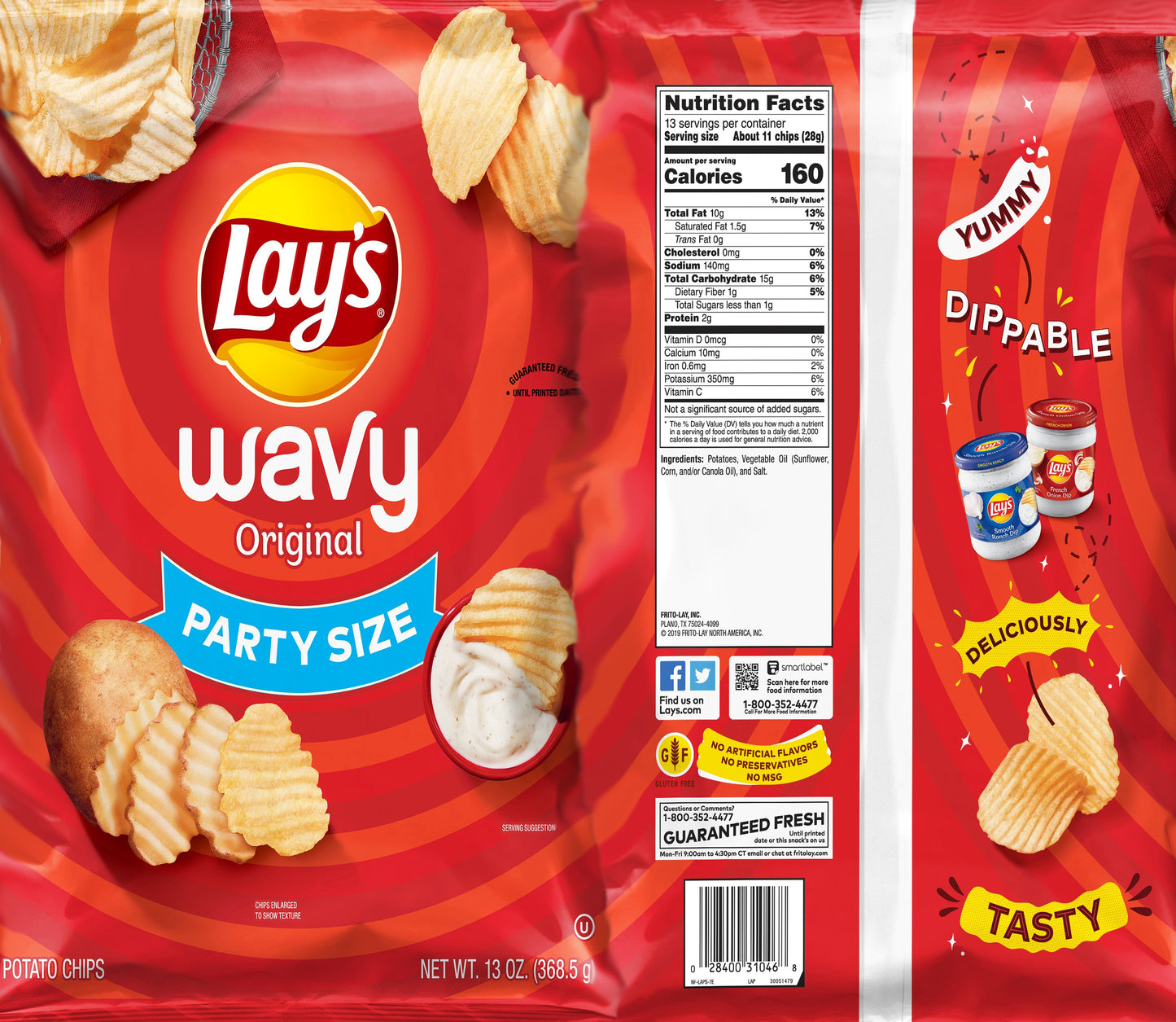 Wavy Chips “Party Size” 20oz Skinny Tumbler