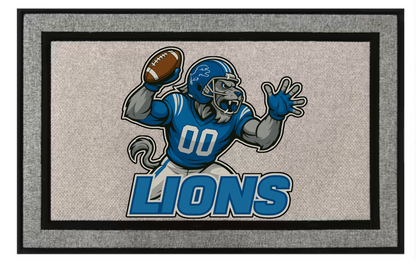 Detroit Lions Inspired Door Mat
