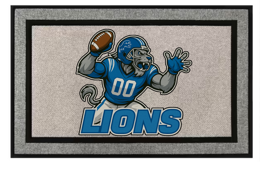 Detroit Lions Inspired Door Mat