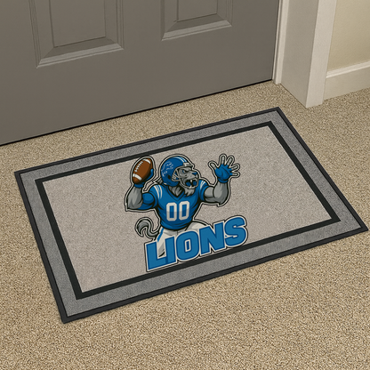 Detroit Lions Inspired Door Mat