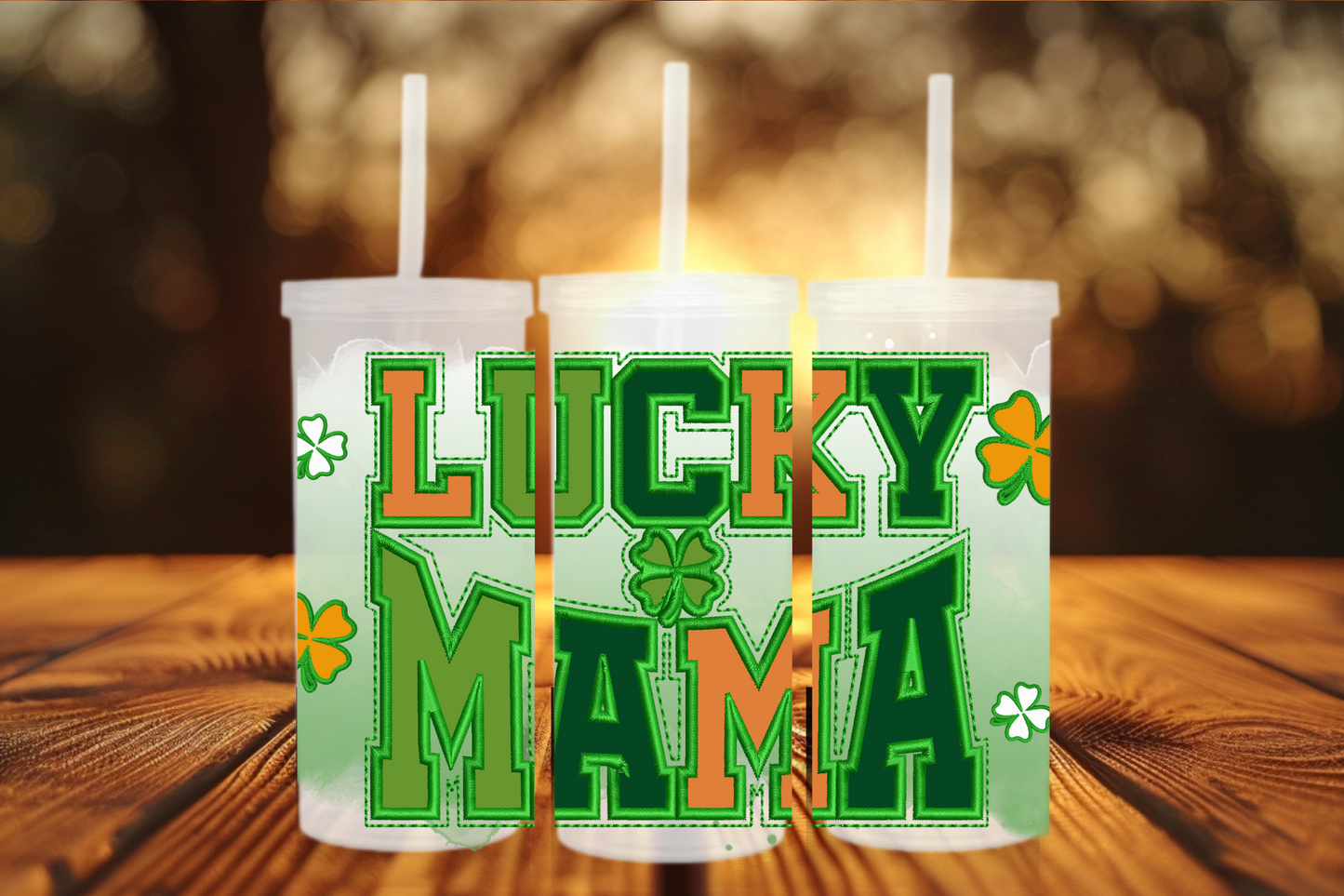 Lucky Mama Irish Colors Wrap — St. Patrick’s Day Cold Cup