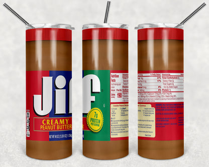 Peanut Butter Energy 20oz Skinny Tumbler