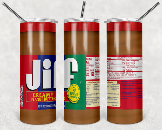 Peanut Butter Energy 20oz Skinny Tumbler