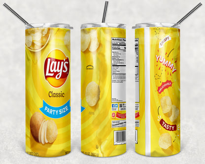 Classic Chips “Party Size” 20oz Skinny Tumbler
