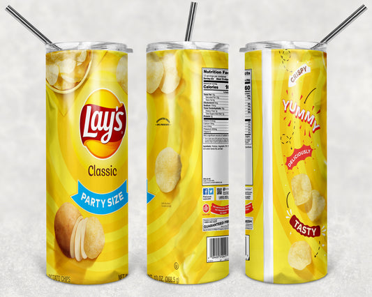 Classic Chips “Party Size” 20oz Skinny Tumbler