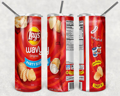 Wavy Chips “Party Size” 20oz Skinny Tumbler