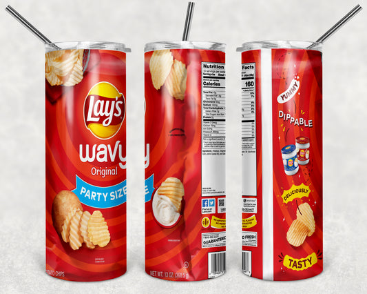 Wavy Chips “Party Size” 20oz Skinny Tumbler