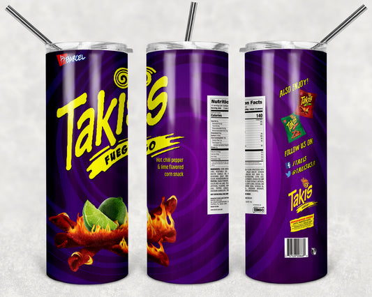 “Fuego Heat” Spicy Snack-Inspired 20oz Skinny Tumbler