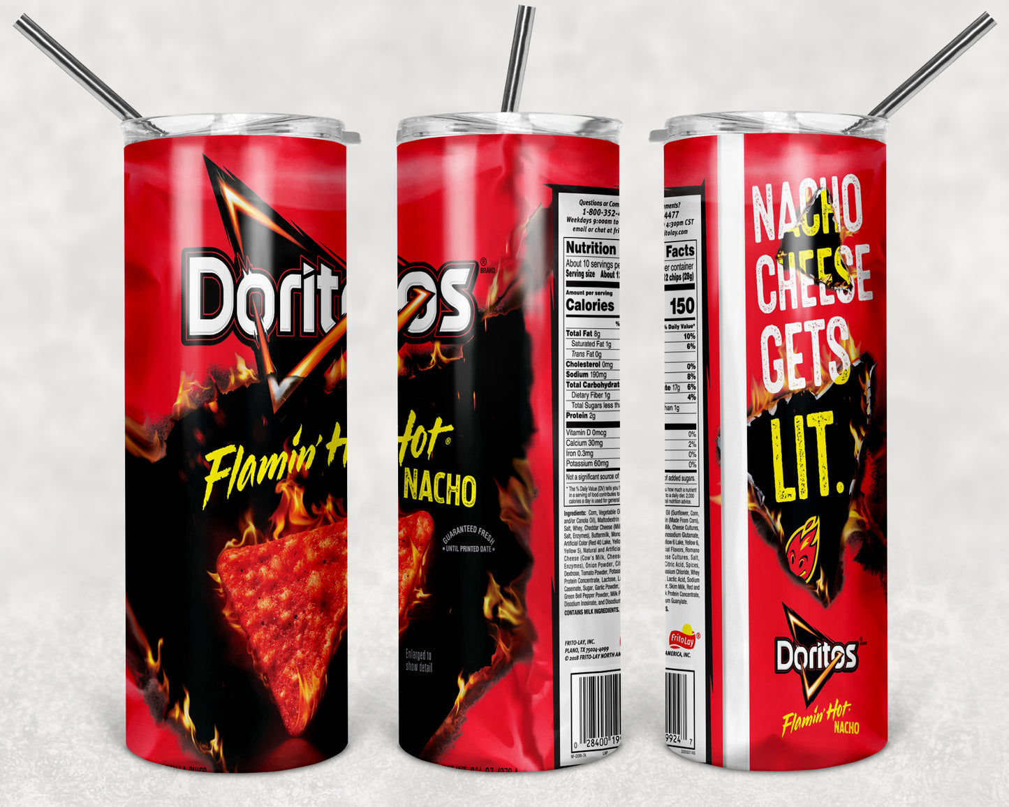 “Nacho Heat” Snack-Inspired 20oz Skinny Tumbler