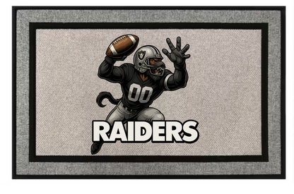 Las Vegas Raiders Inspired Door Mat