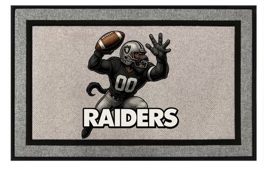 Las Vegas Raiders Inspired Door Mat