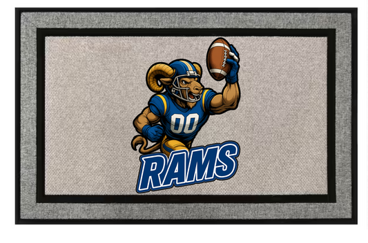 Los Angeles Rams Inspired Door Mat