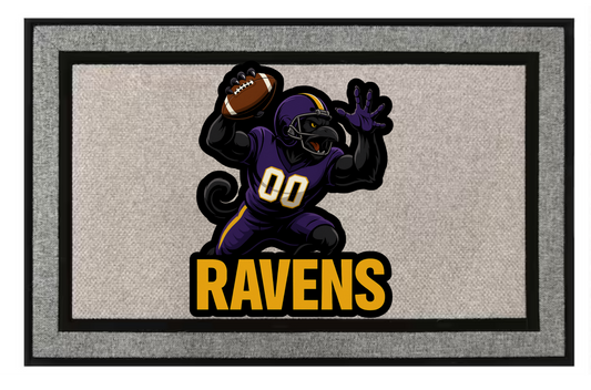 Baltimore Ravens Inspired Door Mat