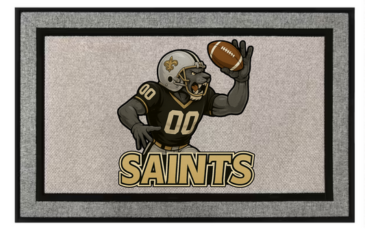 New Orleans Saints Inspired Door Mat