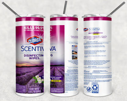 Scentiva Vibes UV DTF 20oz Skinny Tumbler (Lavender + Jasmine)