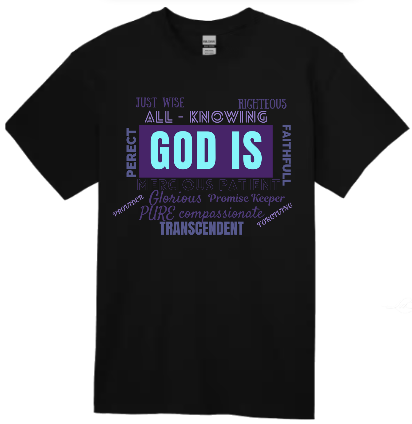 Short Sleeve Shirt - God Is Purple & Teal